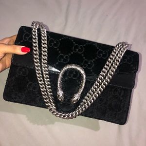 Dionysus GG velvet small shoulder bag